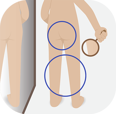 screening examina la parte baja de la espalda y parte trasera de las piernas